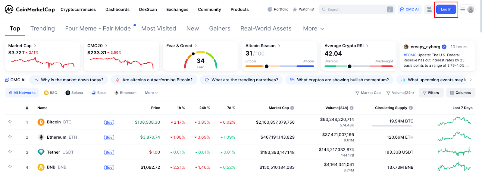 How to Register for a CoinMarketCap Account (Website) – CoinMarketCap